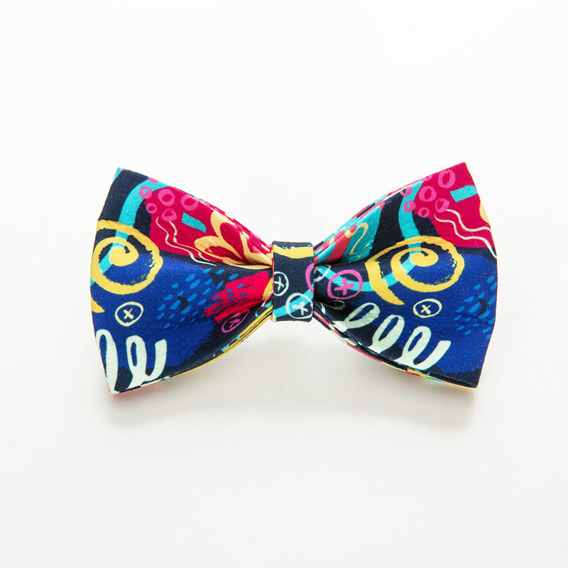 dog collar pet leash dog bow set 